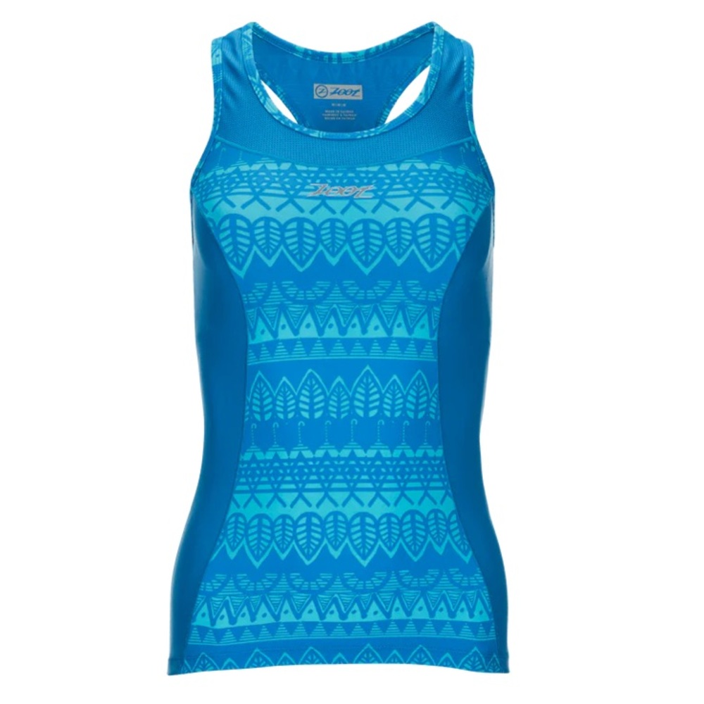Zoot Sports Women's Performance Tri Racerback Shirt Size S Pacific Graffiti